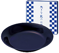 国産美濃焼 大きな藍のお皿