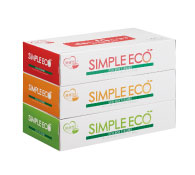 シンプルエコBOXティッシュ100Ｗ 3個組