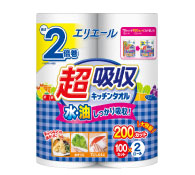 エリエール超吸収キッチンタオル2ロール(100カット)