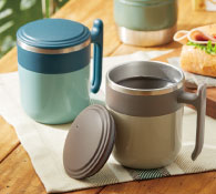 フタ付ダブルウォールステンレスマグ 350ml