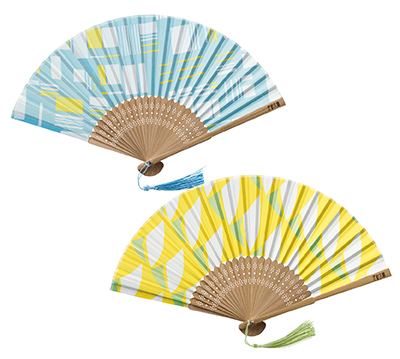 伊砂文様　涼彩扇子