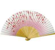 和柄扇子 しだれ桜