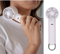 カラビナ付冷却プレートファン（USB充電式）　