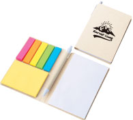 牛乳パック手帳型付箋セット（ボールペン付き)
