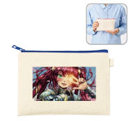 カラーファスナーキャンバスフラットポーチ（S）