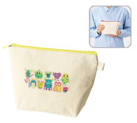 カラーファスナーキャンバスデイリーポーチ